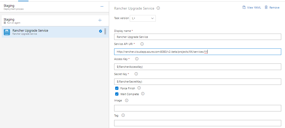 Rancher Upgrader Parameters